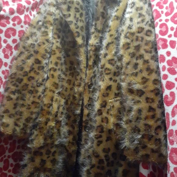 Y2K Betsey Johnson Fuzzy Leopard Coat - Picture 2 of 7